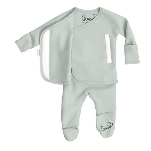 Footie - Avocado – Bonsie Skin to Skin Babywear