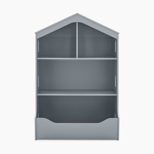 Delta Children Playhouse Bookcase with Toy Storage - Grey