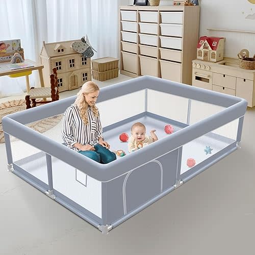 Baby Playpen 65×50Inch, Playpen for Babies and Toddlers, Baby Play Pen Pin Indoor Outdoor Baby Play Fence
