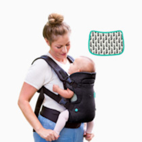 Infantino Flip 4-in-1 Convertible Baby Carrier, Adjustable, Ergonomic Babywearing, Registry Essential, Baby Carrier for Newborn to Toddler, Black