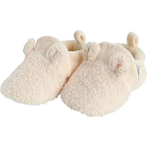 Gerber Baby Fleece Lined Non Skid Soft Slipper Booties with Ears