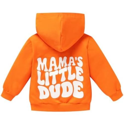 Toddler Baby Boy Fall Winter Hooded Clothes Baby Boy Hoodie Tops Letter Printed Long Sleeve Sweatshirt