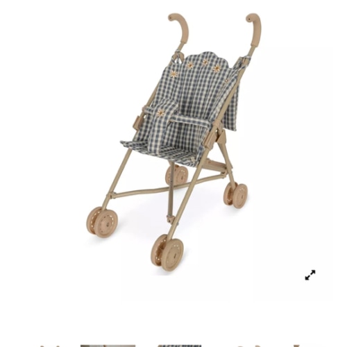 Konges Slojd Cheeky Doll Stroller Blue Check