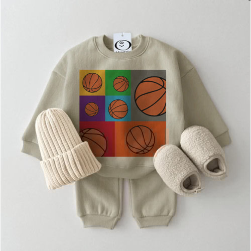 Baby Basketball Colorful Background 2-piece Set