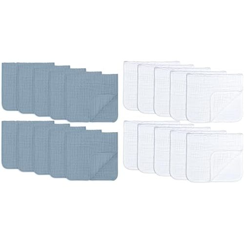 Comfy Cubs Muslin Burp Cloths Large 100% Cotton Bundled