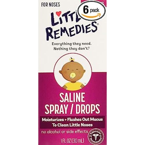 Amazon.com : Little Remedies Little Noses Saline Spray/Drops - 1 oz - 6 ct : Health & Household
