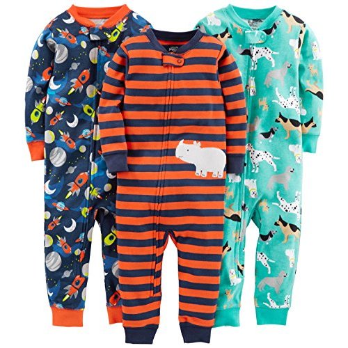 Simple Joys by Carter's Kids' 3-Pack Snug Fit Footless Cotton Pajamas