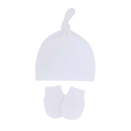 Organic Cotton Newborn Beanie Soft Knotted Cap for Infants 0-6 Months
