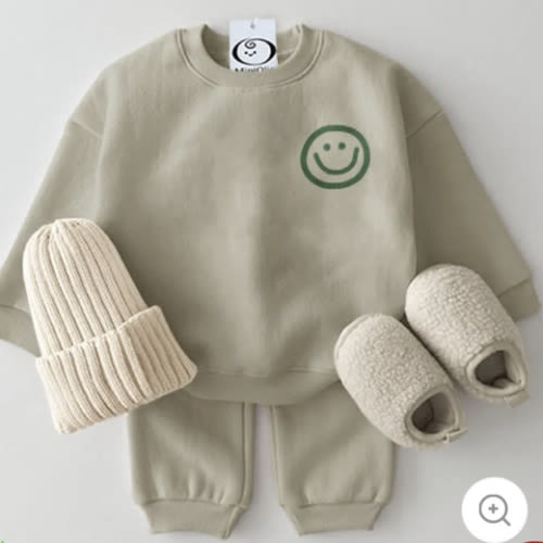 Baby 2-Piece Simple Cute Smile Set