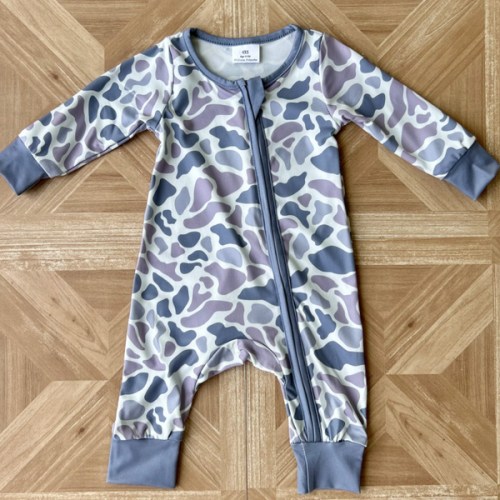 Camo Print Zipper Romper | The Holler Boutique
