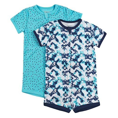 Hanes Baby Ultimate Zippin Short Sleeve Romper (2 Pack)