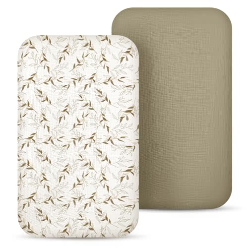 lulumoon Baby Bassinet Sheets Muslin: Cotton Bedside Bassinet Sheets Floral for Girls - Fitted for Bedside Sleeper Mattress