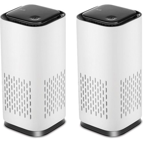 Kiki PURE A1 Mini HEPA Portable Air Purifier, White, 2 count