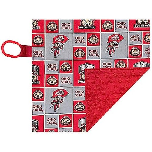 Ohio State Buckeyes Licensed 10" x 10" Baby Crinkle Minky Lovey