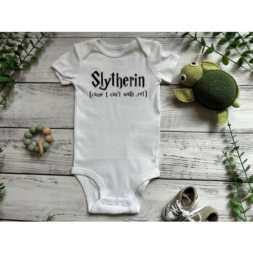 Slytherin (Cause I can’t walk) | Baby Onesie