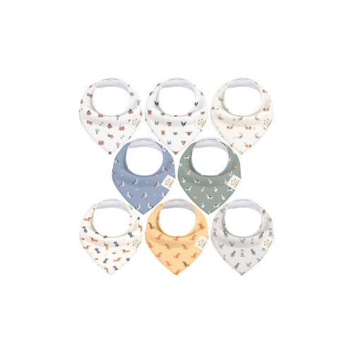 8-Pack Organic Bandana Bibs
