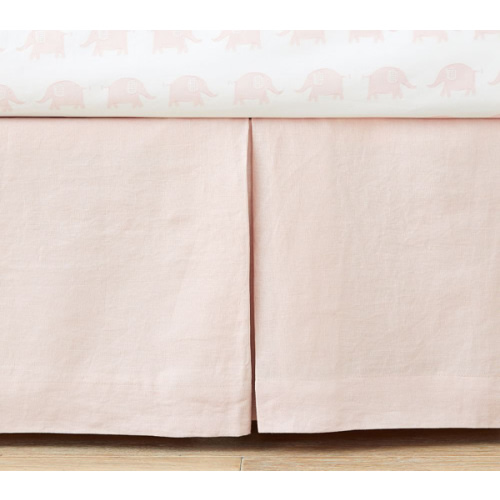 European Linen Crib Skirt | Pottery Barn Kids