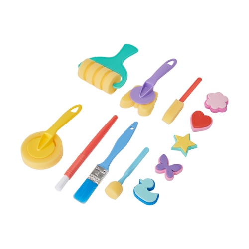 Sponge Brush & Stamp 12 Piece Set - Anko