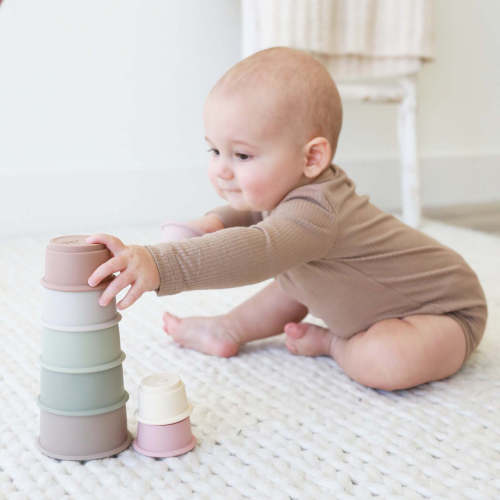 Silicone Stacking Cups | Soft Neutrals