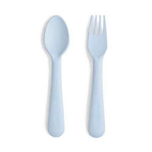 Mushie Baby Dinnerware Fork and Spoon Set