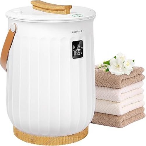 Hot Towel Warmer for Bathroom Luxury Bucket Towel Heater, 20L Large Capacity Spa Blankets Warmers, Safety Lock Design, 5 Fragrance Discs, Auto Shut Off, Fit up to Two 40"X70" Oversized Towels