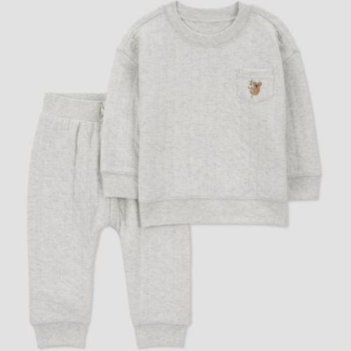 Carter's Just One You® Baby Quilted Acorn Coordinate Set - Gray, Size: Newborn
