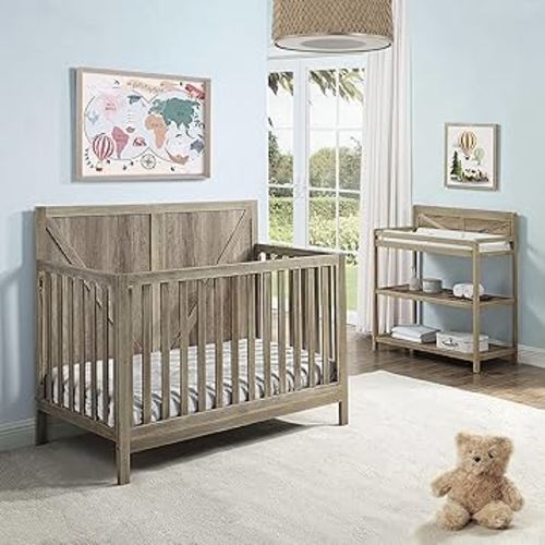Suite Bebe Barnside 4-in-1 Convertible Crib in Vintage Chestnut