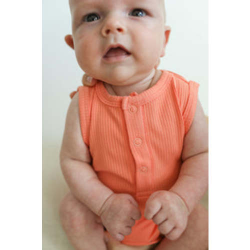 Bamboo Henley Onesie – Southern Slumber (6-12M)