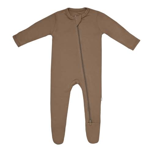 Zippered Footie in Coffee