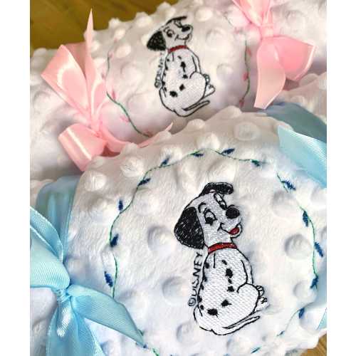 101 Dalmations personalised baby blanket, 101 Dalmatians baby blanket