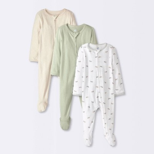 Baby 3pk Weiner Dogs Cotton Sleep N' Play - Cloud Island™ Newborn