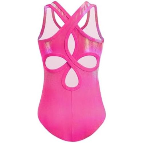 Zaclotre Ballet Leotards for Girls Hollow Back Sleeveless Dance Outfits Gymnastics Leotard Tank Bodysuit