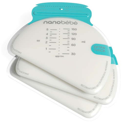 Nanobebe 50pk 5oz Breast Milk Storage Bags - Fast Freezing & Thawing
