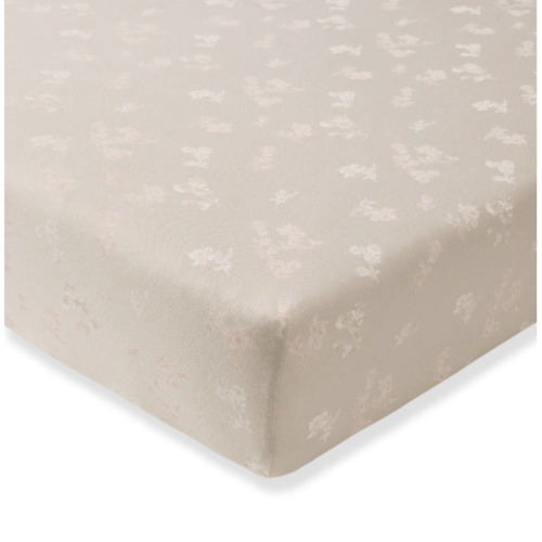 Whimsical Floral Organic Cotton Fitted Crib Sheet