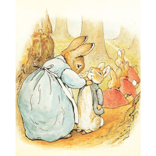 Mrs. Rabbit says Goodbye and no Mischief to Peter by Beatrix Potter | Fine Art Print