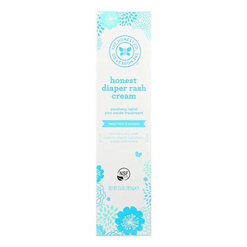 The Honest Company Organic Baby Diaper Rash Cream | Moisturizing + Calming Zinc Oxide Ointment | NSF Certified, Cruelty Free | 2.5 oz