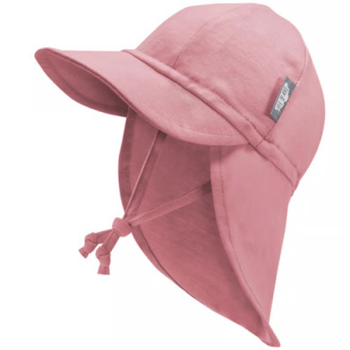 Sun Soft Baby Caps | Dusty Rose with Neck Flap | Jan & Jul