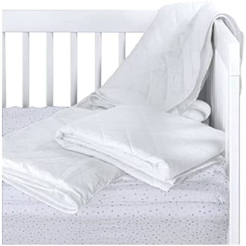 Waterproof Crib Flat Mattress Pad by QuickZip - 100% Cotton White - Luxuriously Soft! Pairs Perfectly with QuickZip Crib Zip-On Sheets