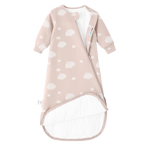 kaiya baby Unisex Sleeping Bag for Babies and Toddlers 1.0 Tog Sleep Sack 0-6Months, Baby Sleep Sack, Newborn Sleep Sack, Wearable Blanket Baby,One Piece with Sleeves,Gifts for Baby,Pink