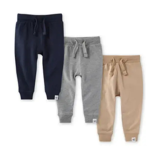 Organic Cotton Baby Jogger Pants - Set of 3