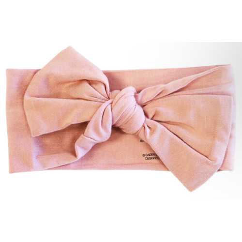 Solid Mauve Knit Large Bow Headwrap