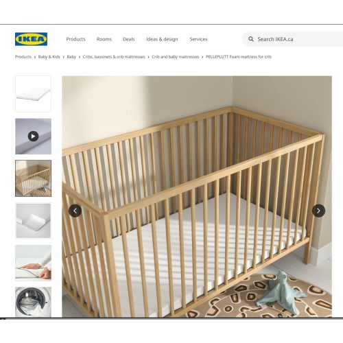 PELLEPLUTT
Foam mattress for crib, 70x132 cm (27 1/2x52 ")