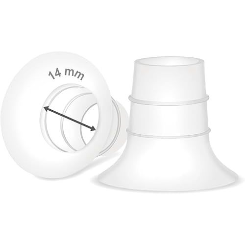 Maymom 14 mm Flange Insert Compatible with Elvie Single/Double Electric, Elvie Stride Cup (24mm), Compatible with Medela PersonalFit Flex Shield, Not Original Elvie Replacement Parts