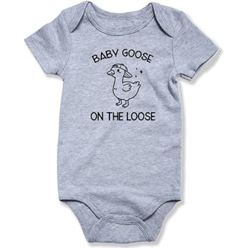 hrcfbk Newborn Infant Baby Boys Girls Bodysuit Short Sleeve Funny Letters Print Romper Reveal Pregnancy Announcement Clothes