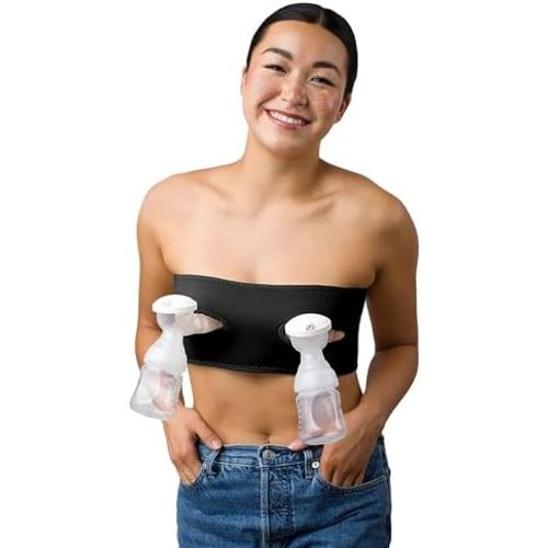 Pump Strap Hands-Free Pumping Bra, Breast Pump Bra for Breastfeeding Pumps for Women, Hands Free Pumping Bustier