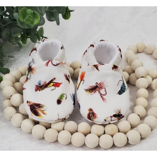 Fishing Baby Moccasin, Baby Moccasin, Baby Shower Gift, Baby Shoes, Baby Slippers, Girl Moccasin, Boy Moccasin, Soft Baby Shoe,