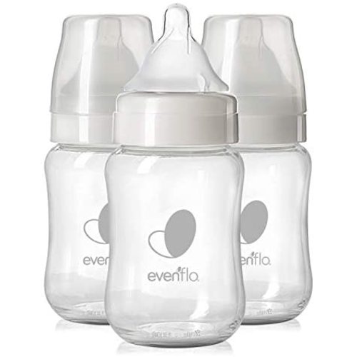 Evenflo Feeding Balance + Wide Neck Glass Bottles - 6oz 3 Pack