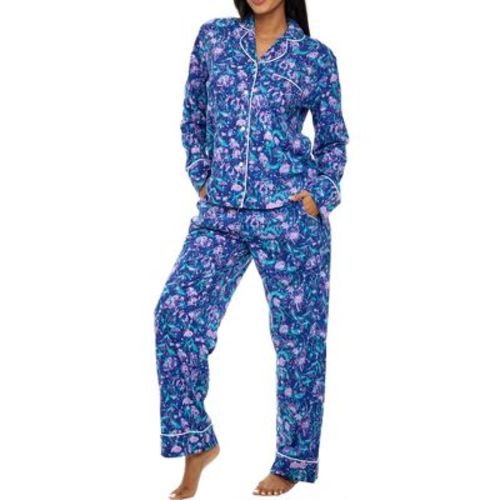 Adr Womens Long Sleeve Knit Pajamas Set Regular & Plus Sizes Tropical 3x