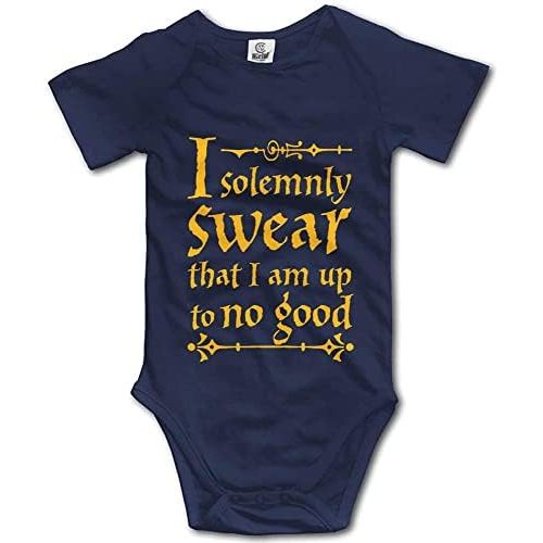 Unisex Baby I Solemnly Swear I Am Up to No Good One Piece Bodysuit Short Sleeve