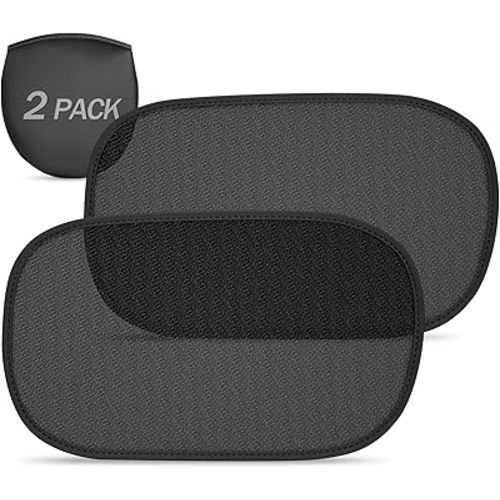 Car Window Shades for Baby, 2 Pack Sun Shade for Car Window, Car Sun Shade for Baby Kids Pet UV Rays/Sunlight Protection, 20"x12" Self-Adhesive Car Window Screen